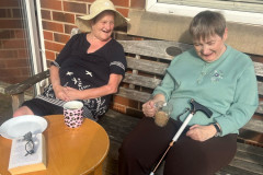 Sitting in the garden